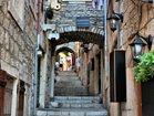 Charming narrow street in Korcula Old town