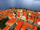 View to wonderful Korcula town from above